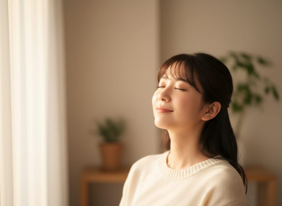 自分自身の揺らぎを許容しているイメージ