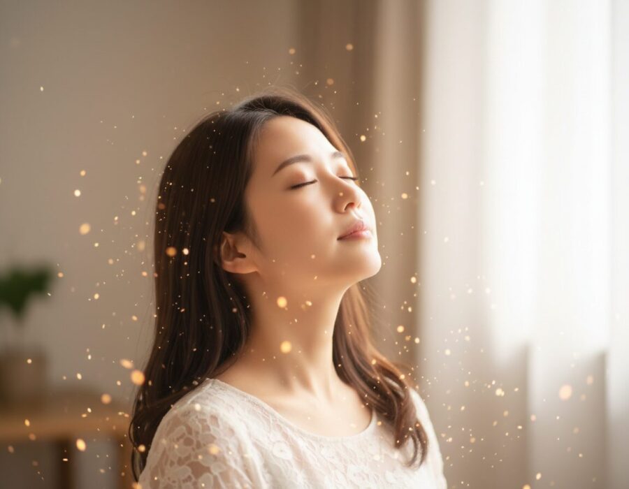 自分自身の内側と静かに向き合うイメージ